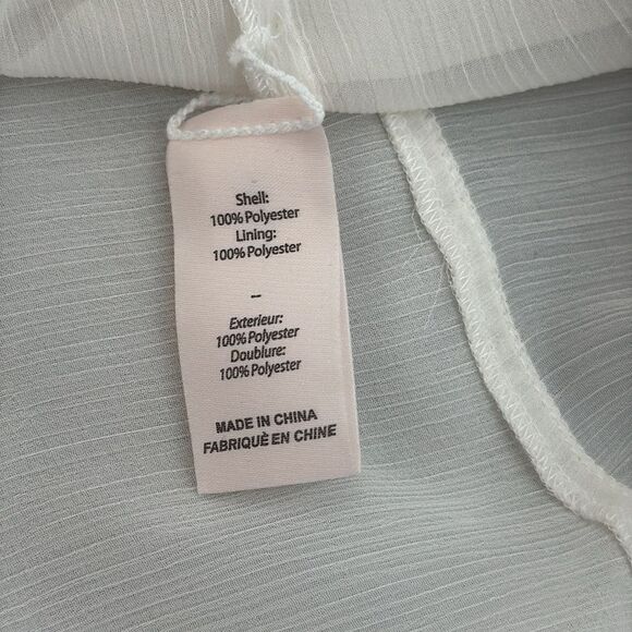 Cinq à Sept Sheer Cream Ruffle Blouse - Picture 5 of 8